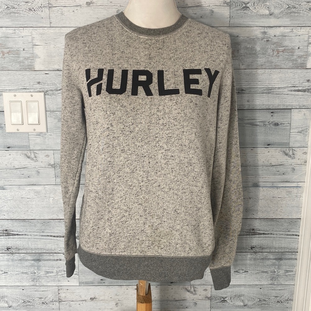 HURLEY MEN’S GRAY PEPPERED SWEATSHIRT